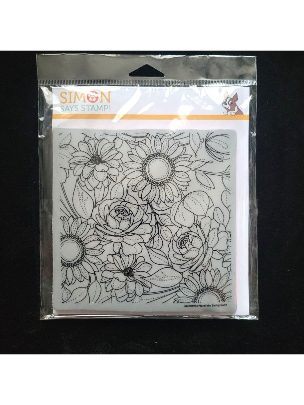 Simon Says Stamp "Floral Mix Background" Cling Stamp Cardmaking Scrapbooking